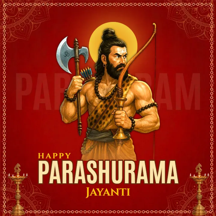 Lord Happy Parashuram Jayanti Image in English for Whatsapp