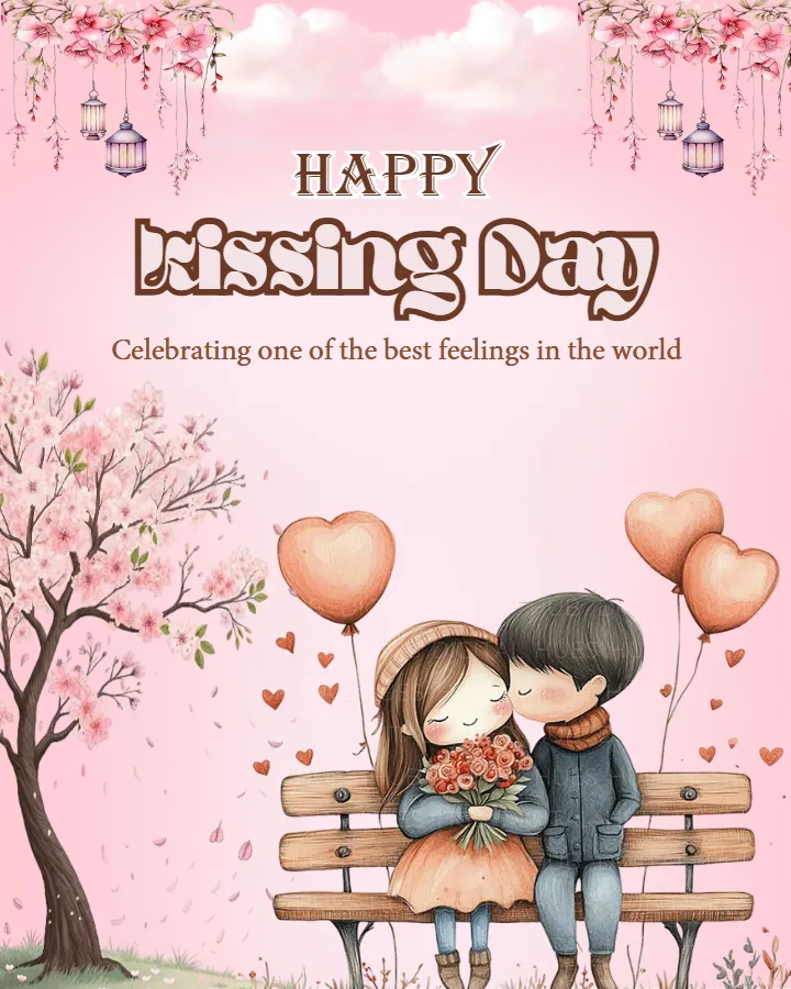 Happy Kiss Day Greetings in English 2026 for Couples