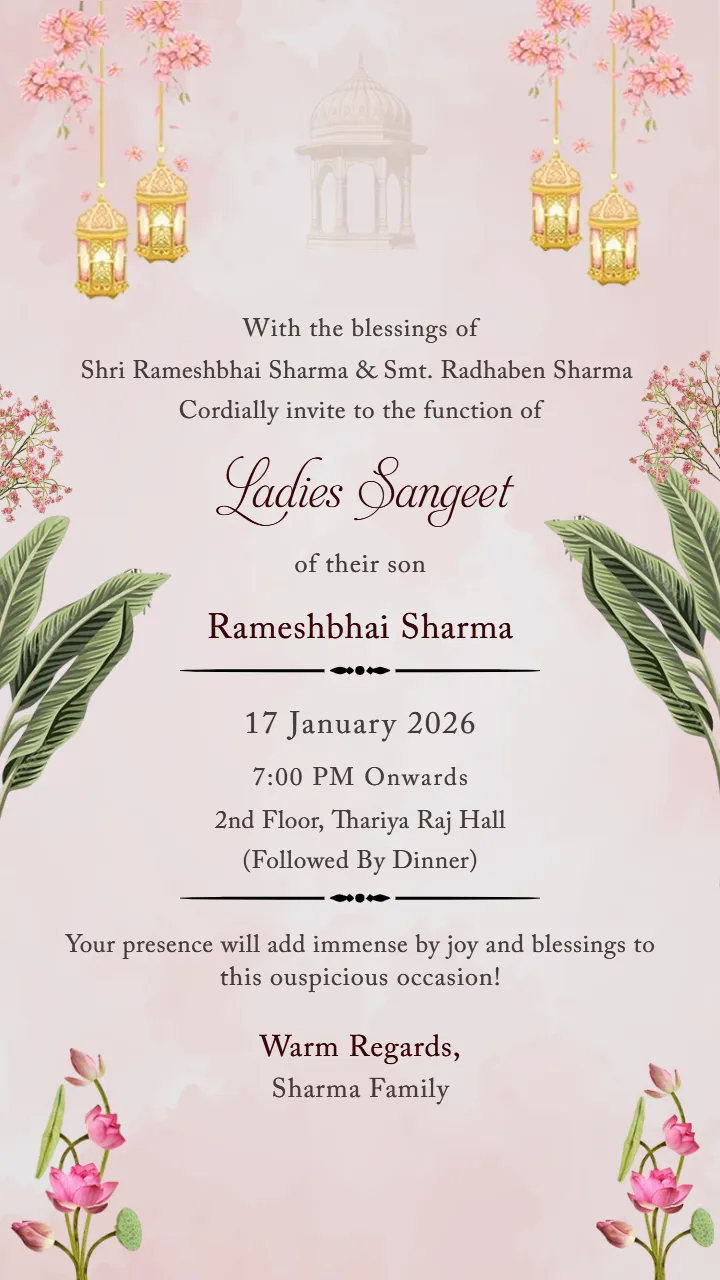 Wedding Invitation Video for Classic Wedding Celebration