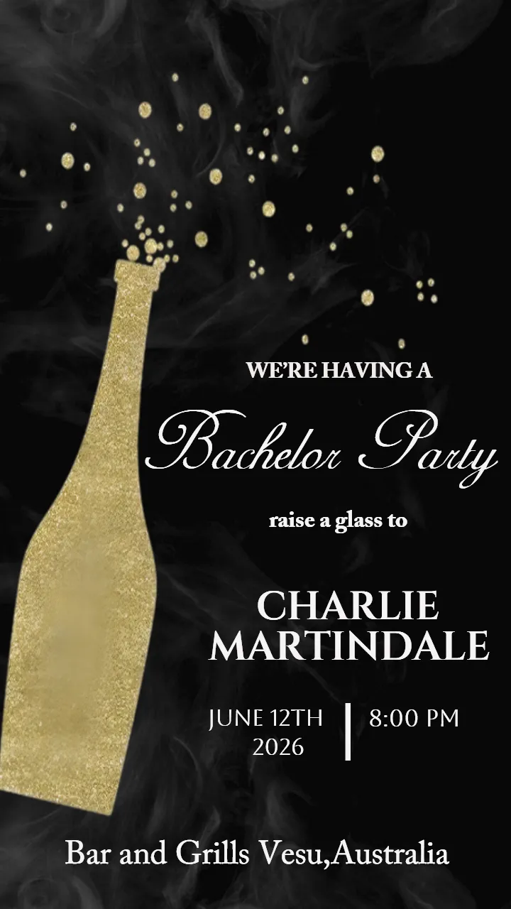 Bachelor Party Invitation Cards for Premium Events