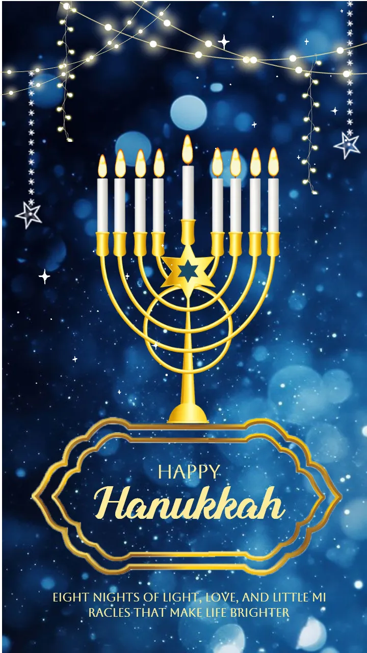Hanukkah Status Video English Celebrate Eight Nights of Joy