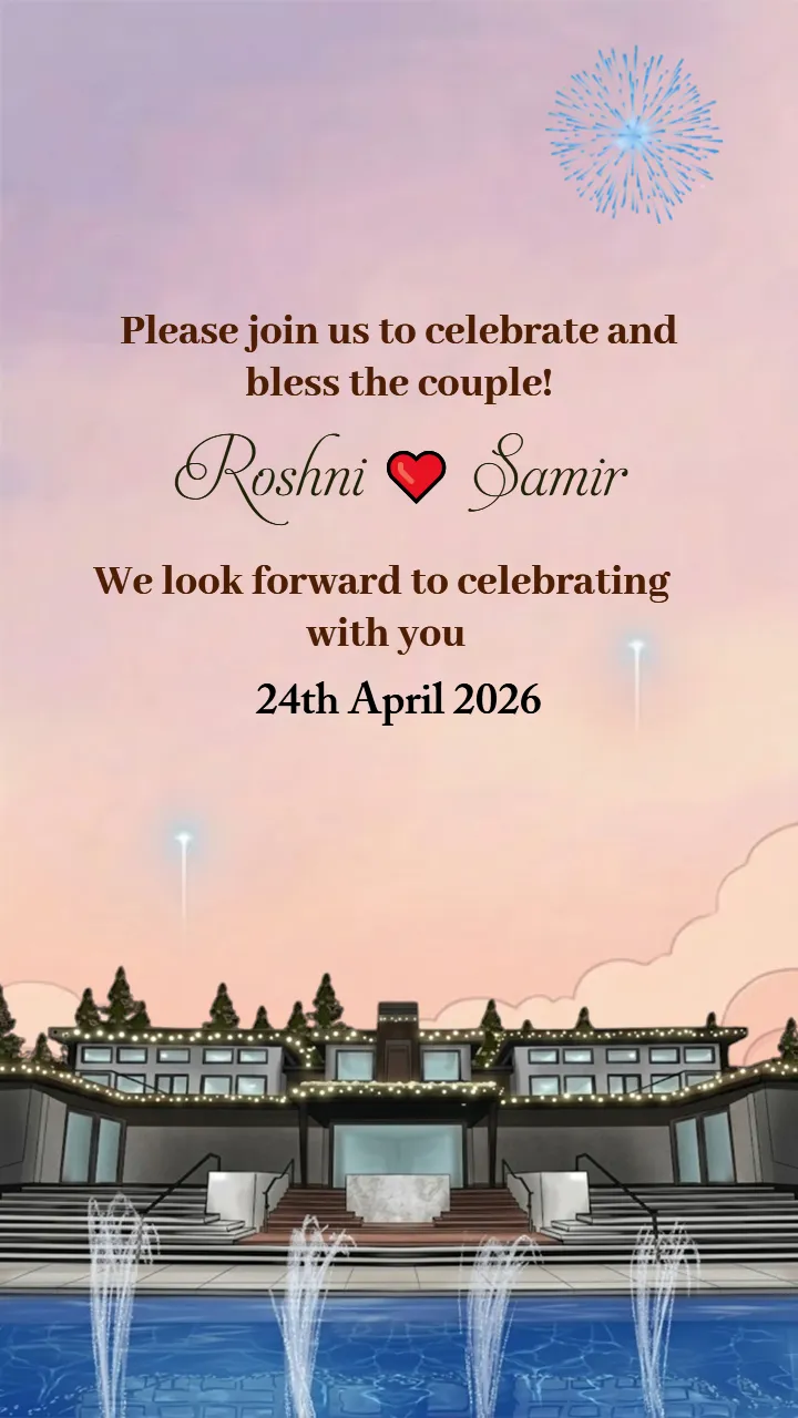 Romantic Engagement Invitation Video with Couple Theme