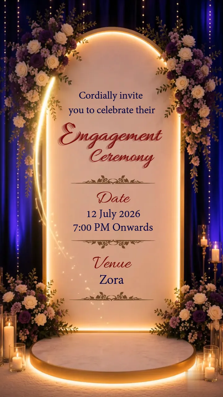 3D Engagement Invitation Video Maker Online
