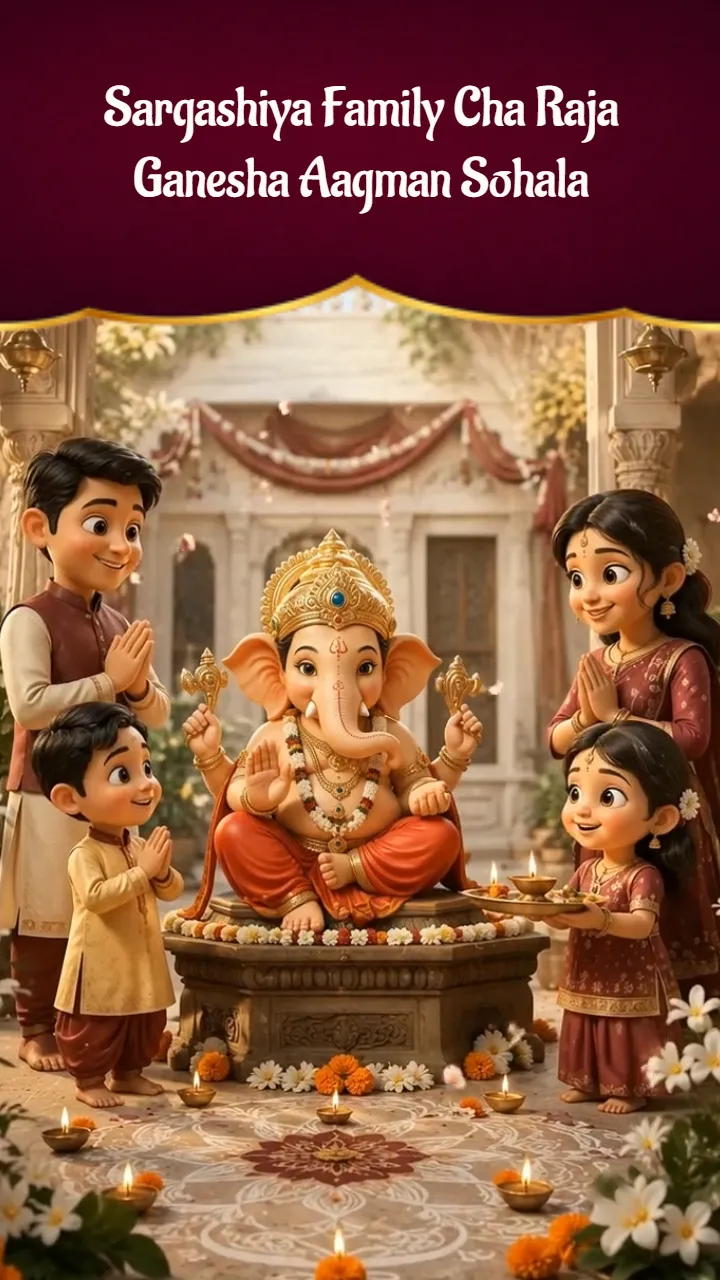 3D Ganesh Aagman Invitation Video for Bappa Welcome