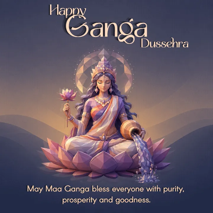 Spiritual Happy Ganga Dussehra Wishes in English Download