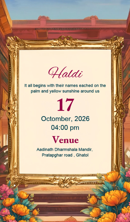 3D Wedding Invitation Video with Royal Palace Theme