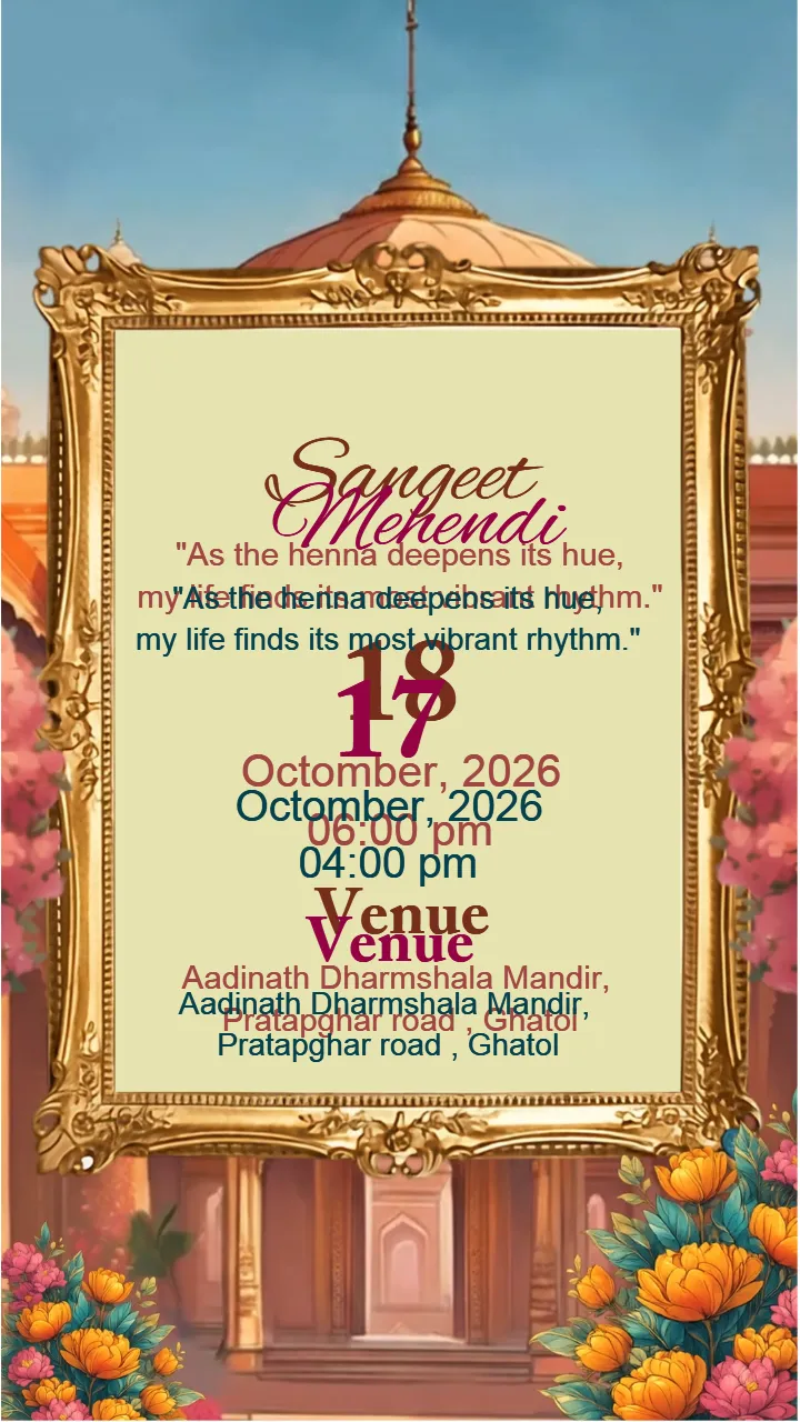 3D Wedding Invitation Video with Royal Palace Theme