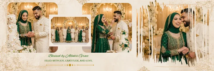 Muslim Engagement Album Premium Islamic Wedding PSD Layout