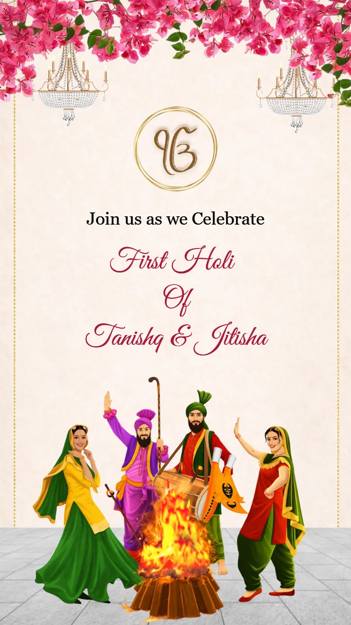 Creative First Holi Invitation Video in English 2026 Design