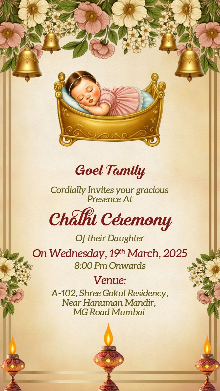 Chhathi Ceremony Invitation Video Template Free