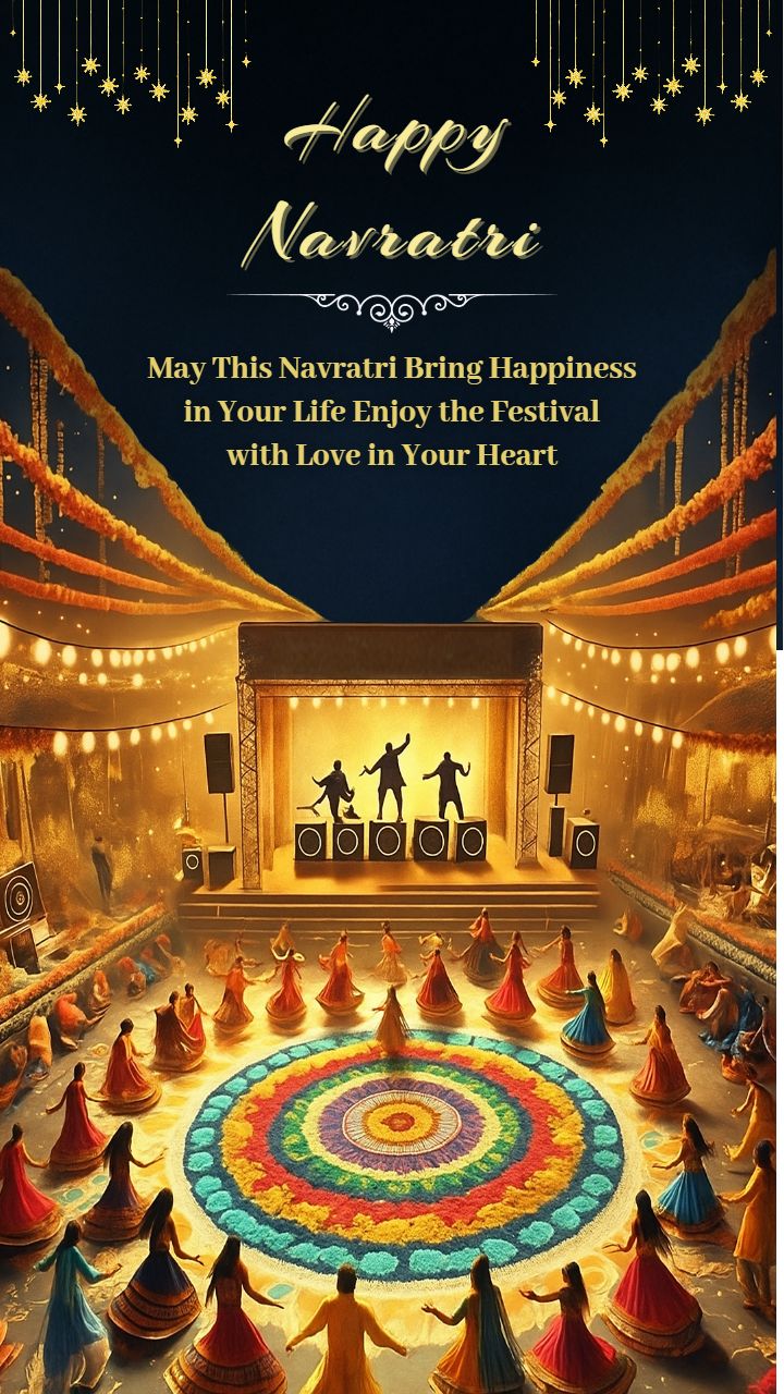 Navratri Wishes in English with Beautiful Garba Images