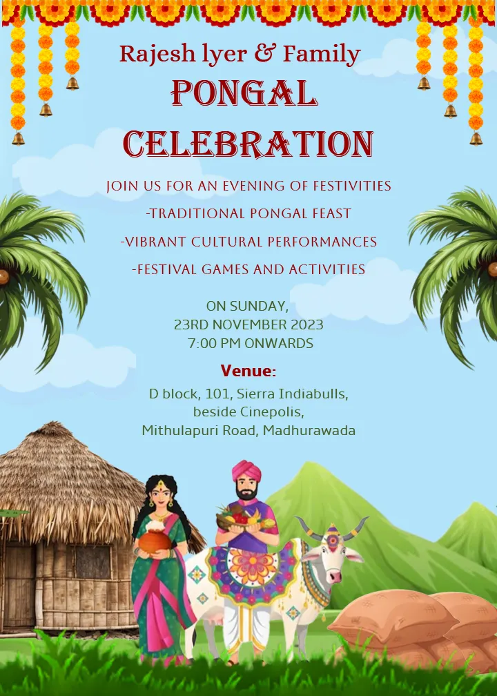 Download Pongal Festival Invitation Template for 2026