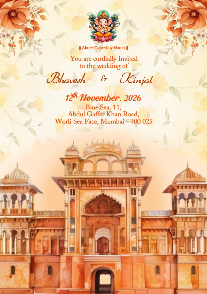 Wedding Itinerary Cards Design With Key Events Highlighted