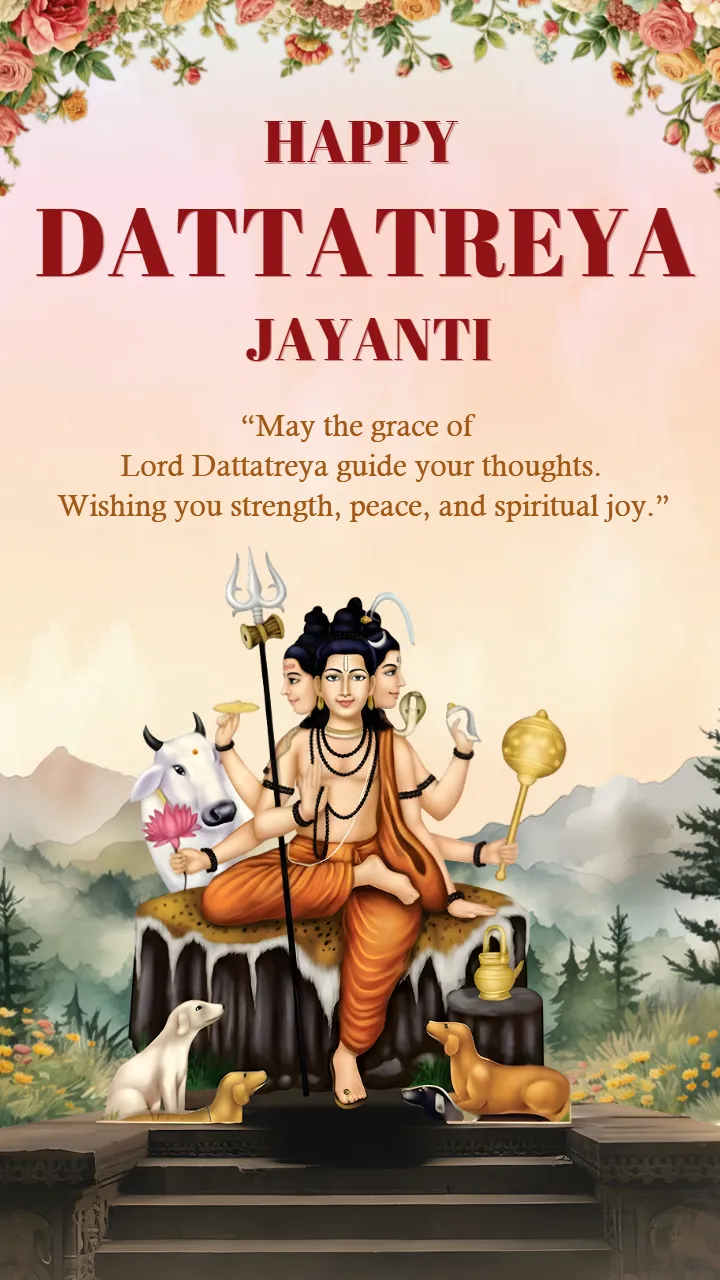 Datta Jayanti Photo Spiritual God Image for Festival Wishes