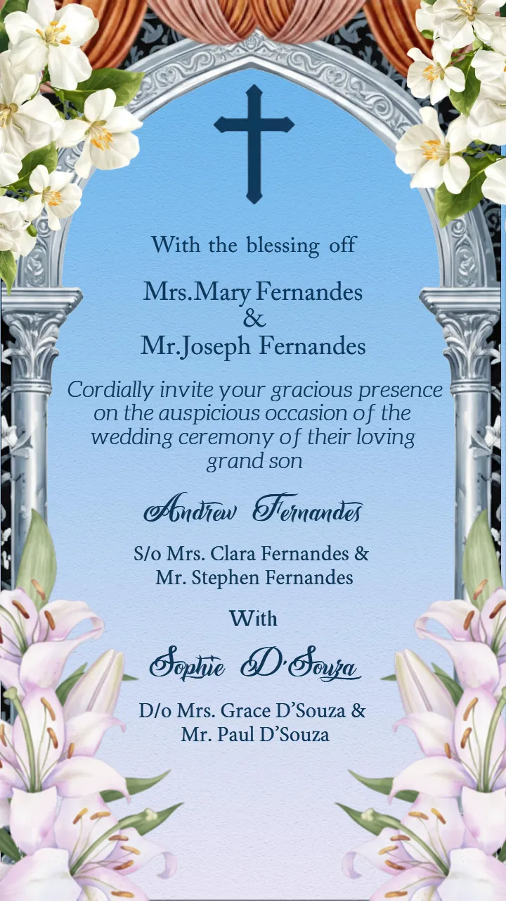 Premium Caricature Christian Wedding Invitation Video Online