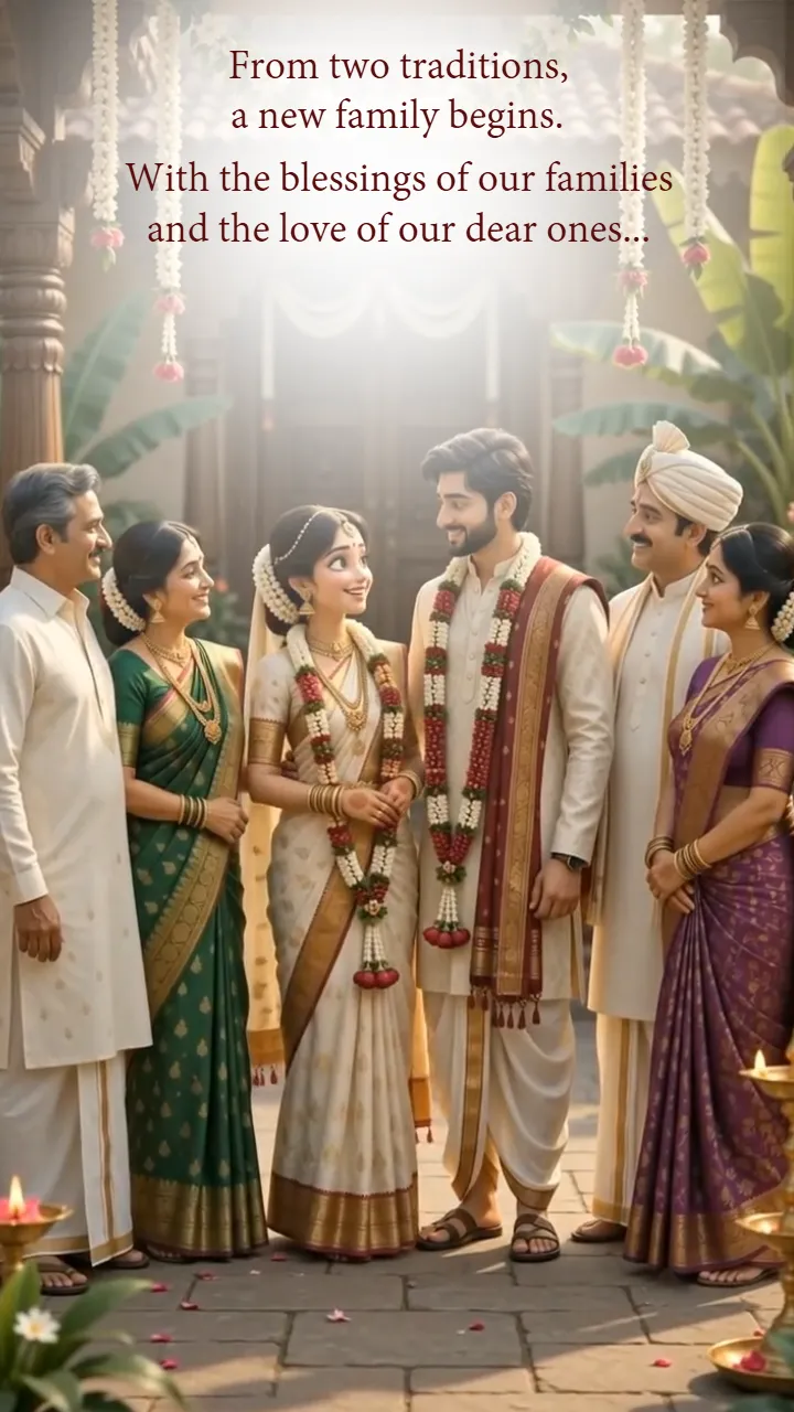 3D Wedding Invitation Video with Traditional Temple Theme