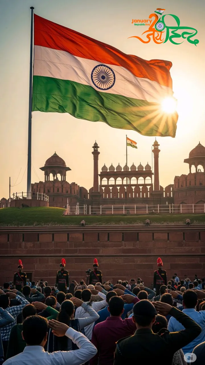 Republic Day Status Video Download with Red Fort Theme