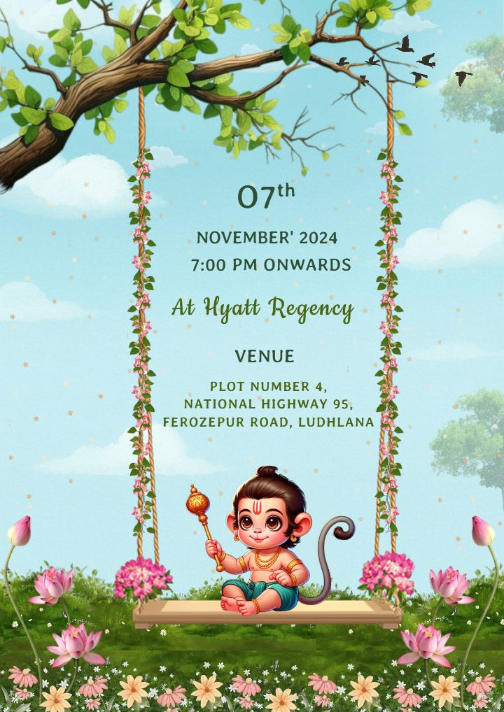 Divine Baby Boy First Birthday Invitation Template