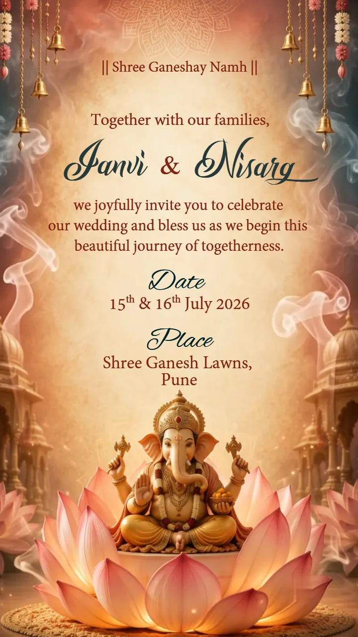 3D Marathi Wedding Invitation Video for Traditional Wedding