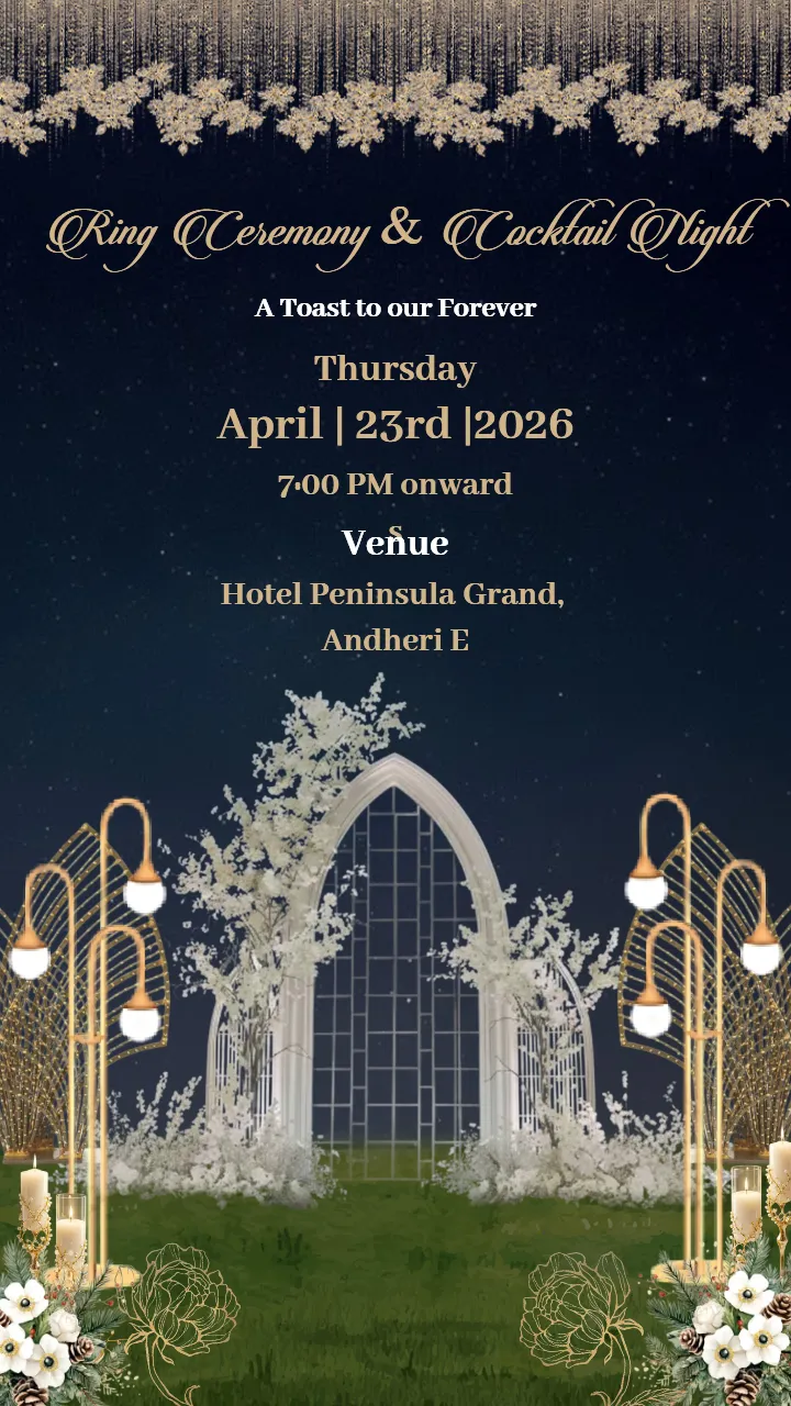 Wedding Invitation Video With Floral Garden Theme