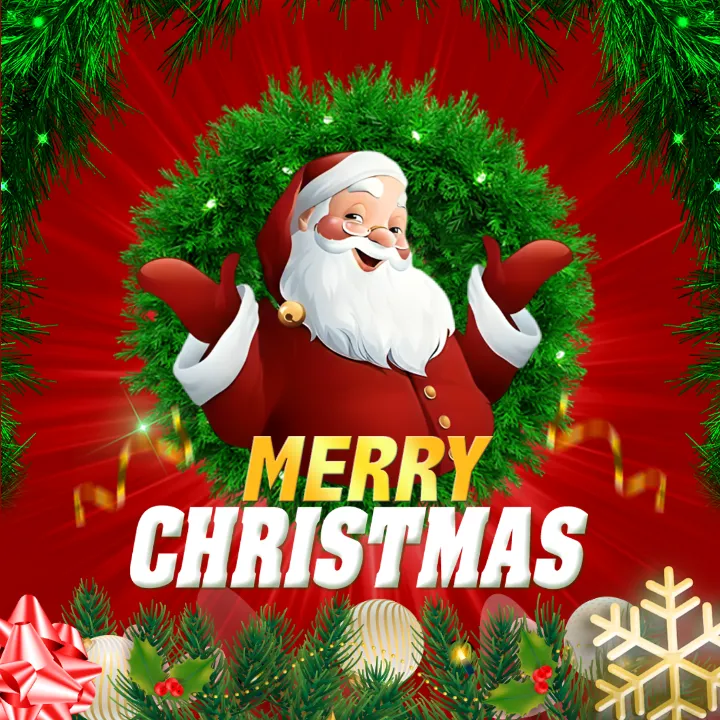 Merry Christmas Images with Santa  Winter Wonderland