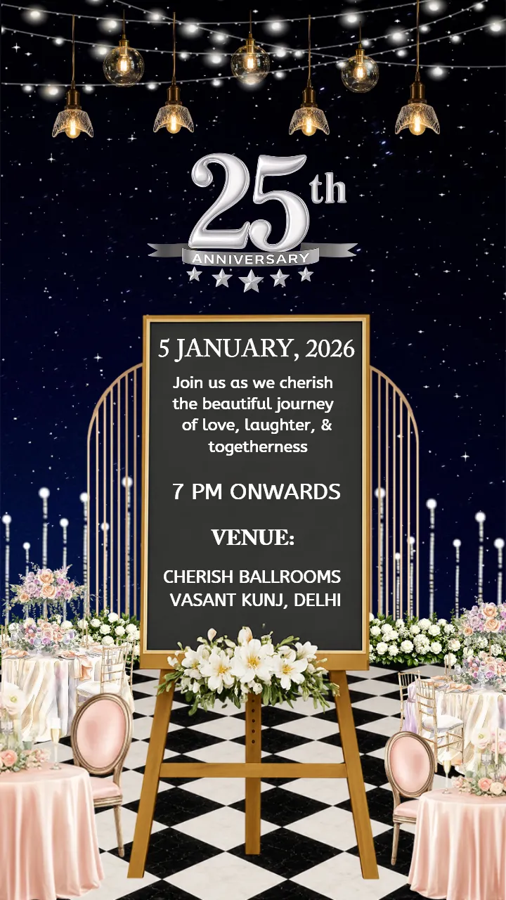 Wedding 25th Anniversary Invitation Video Royal Event
