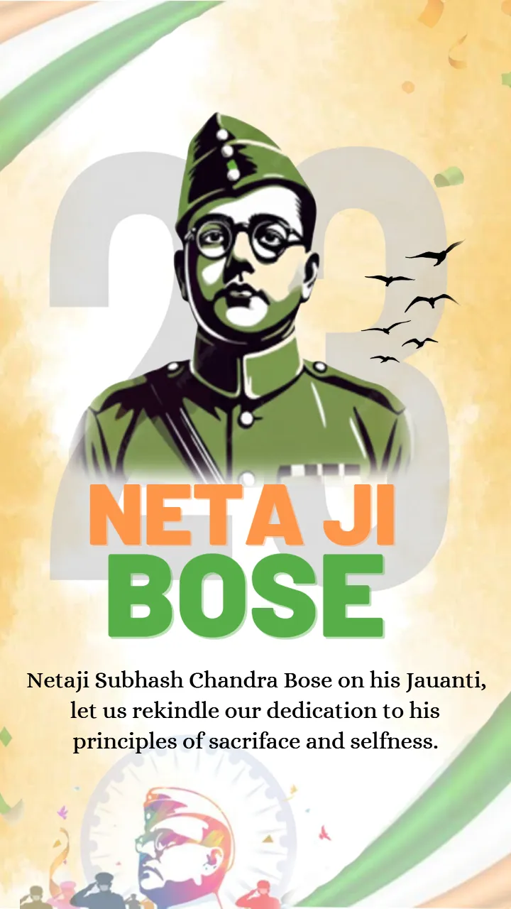 Subhash Chandra Bose Jayanti Wishes HD Images 2026