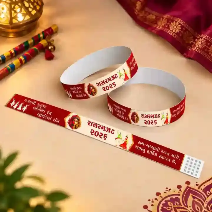 Navratri Wristband Designs for Dandiya Event Passes