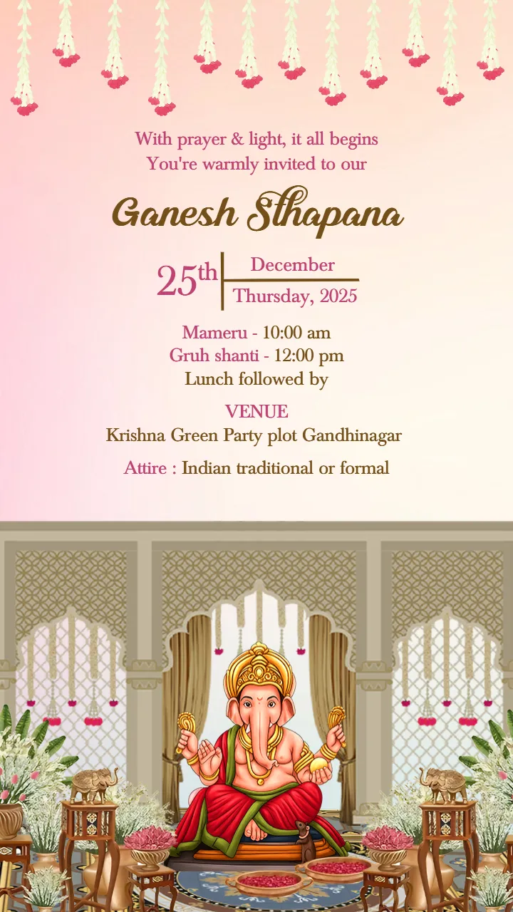 wedding invitation card romantic nature themed design