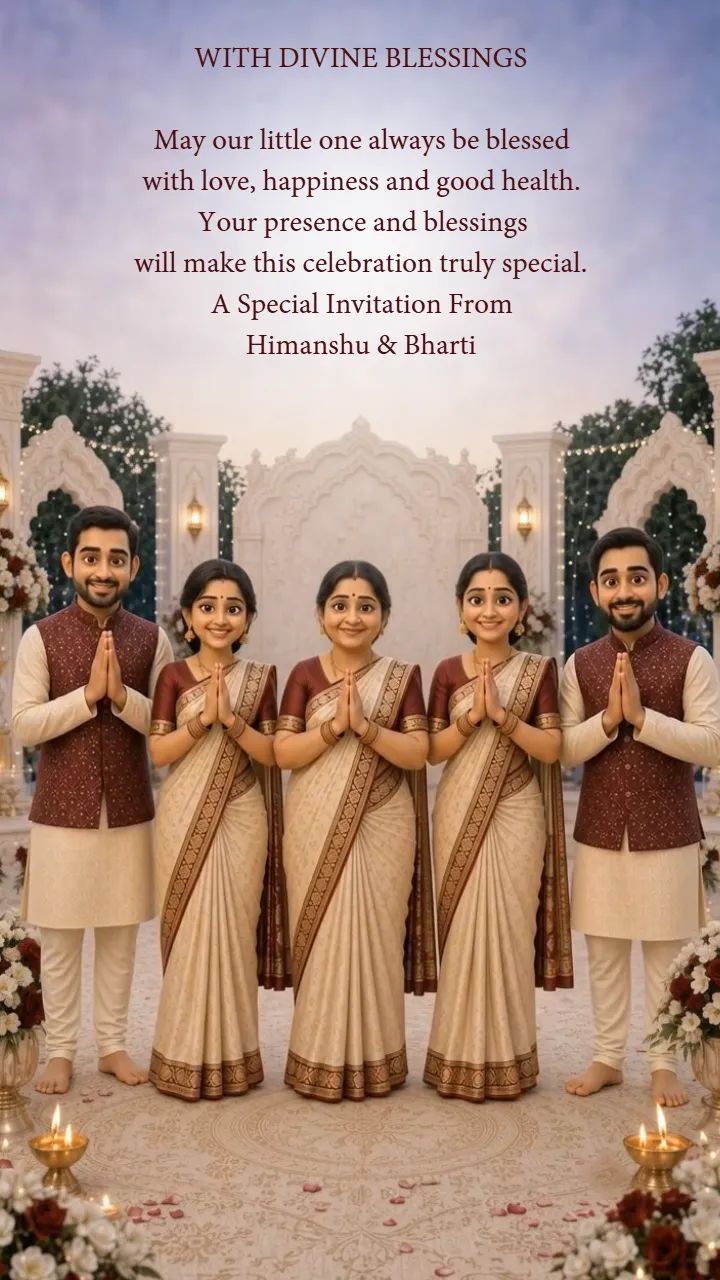 3D Kua Pujan Invitation Video for a Traditional Baby Ritual