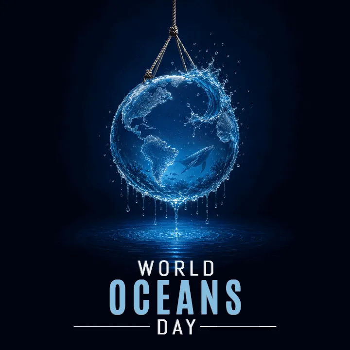 Modern World Ocean Day Image for Marine Life Awareness