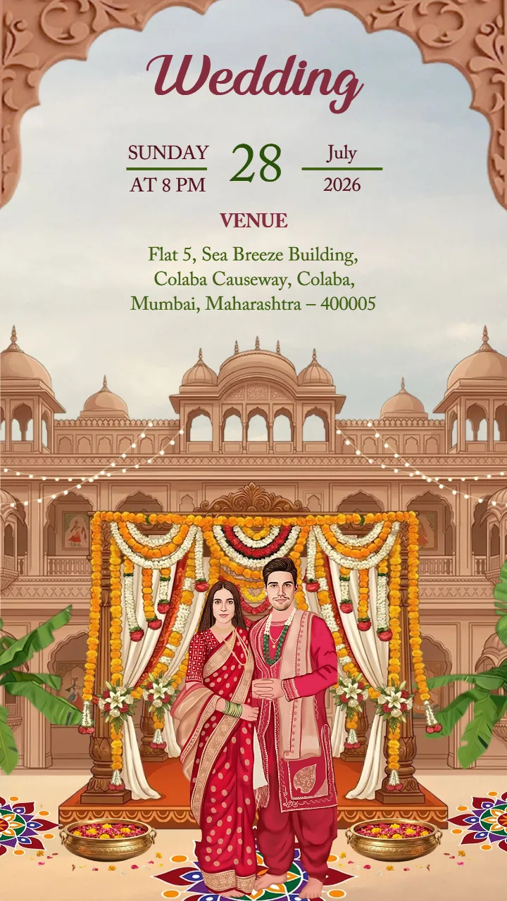Marathi Wedding Invitation Video Custom Template