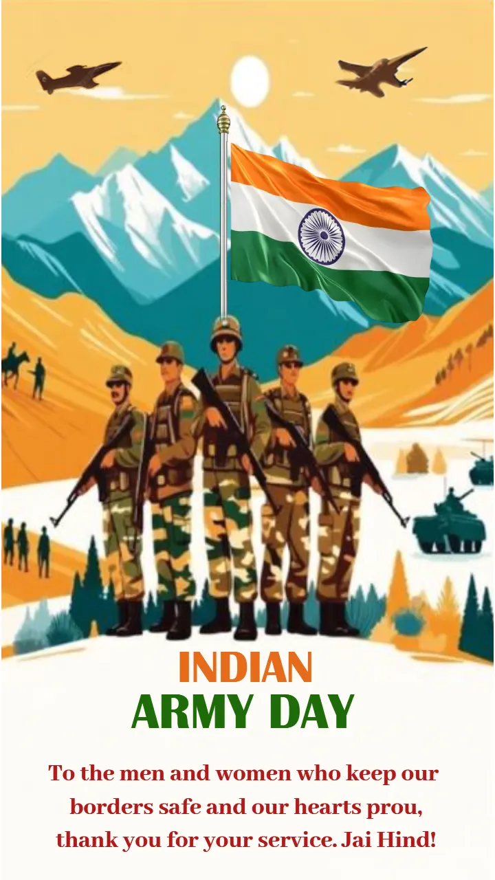 Indian Army Day Full HD Wishes Image English Free Download