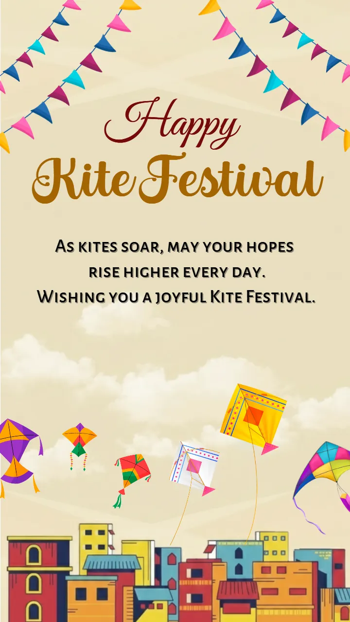 Kite Festival Poster in English 2026 for Celebration Fun