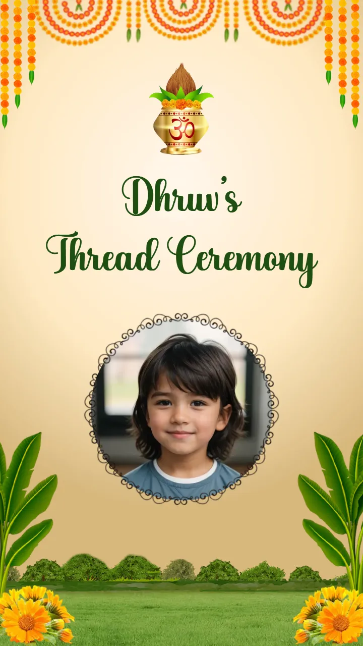 Thread Ceremony Invitation Video Traditional Style