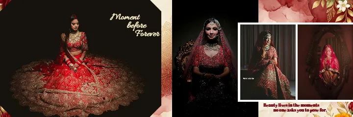 Wedding Bride Album Design PSD with Elegant Album Layouts