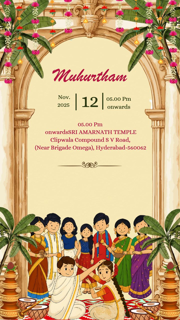 South Indian Wedding Video Template with Elephants