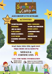 Interactive Summer Camp Poster For Children
