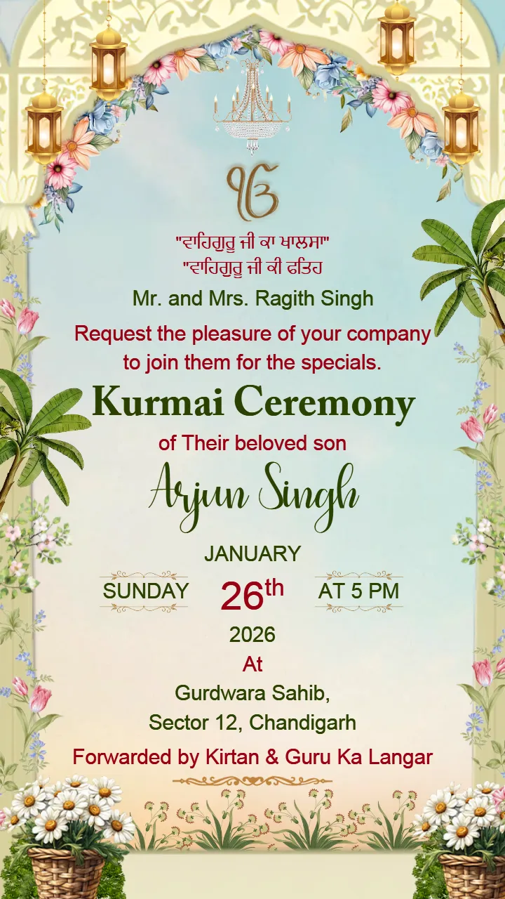 Free Kurmai Invitation Card Templates for Online Sharing