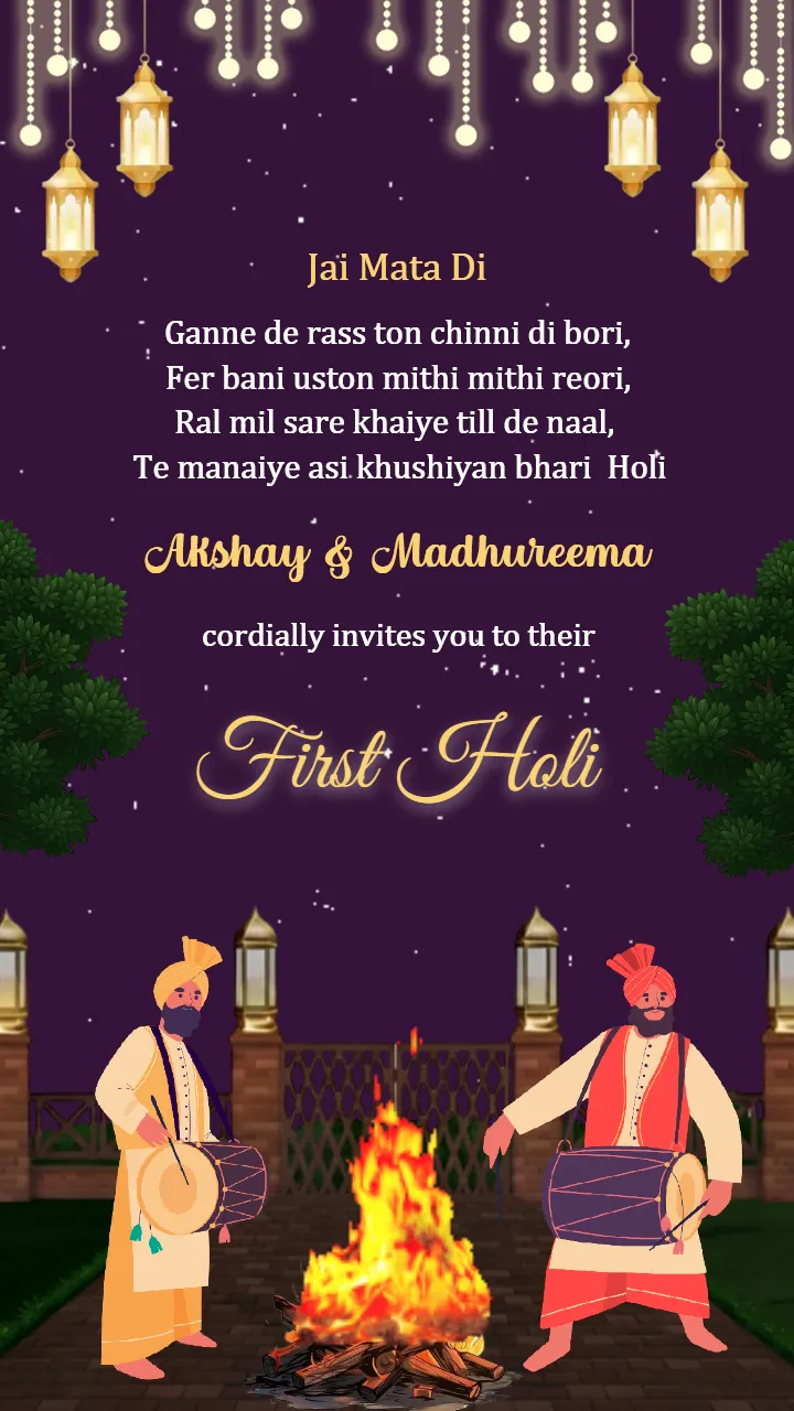 Create First Holi Festival Invitation Video in English 2026