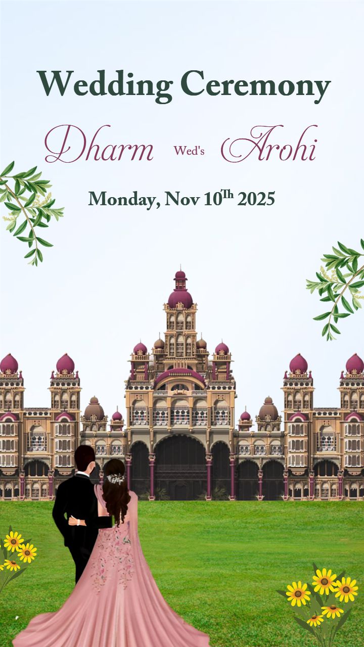 Palace Theme Wedding Invitation Card Ideas for Couples