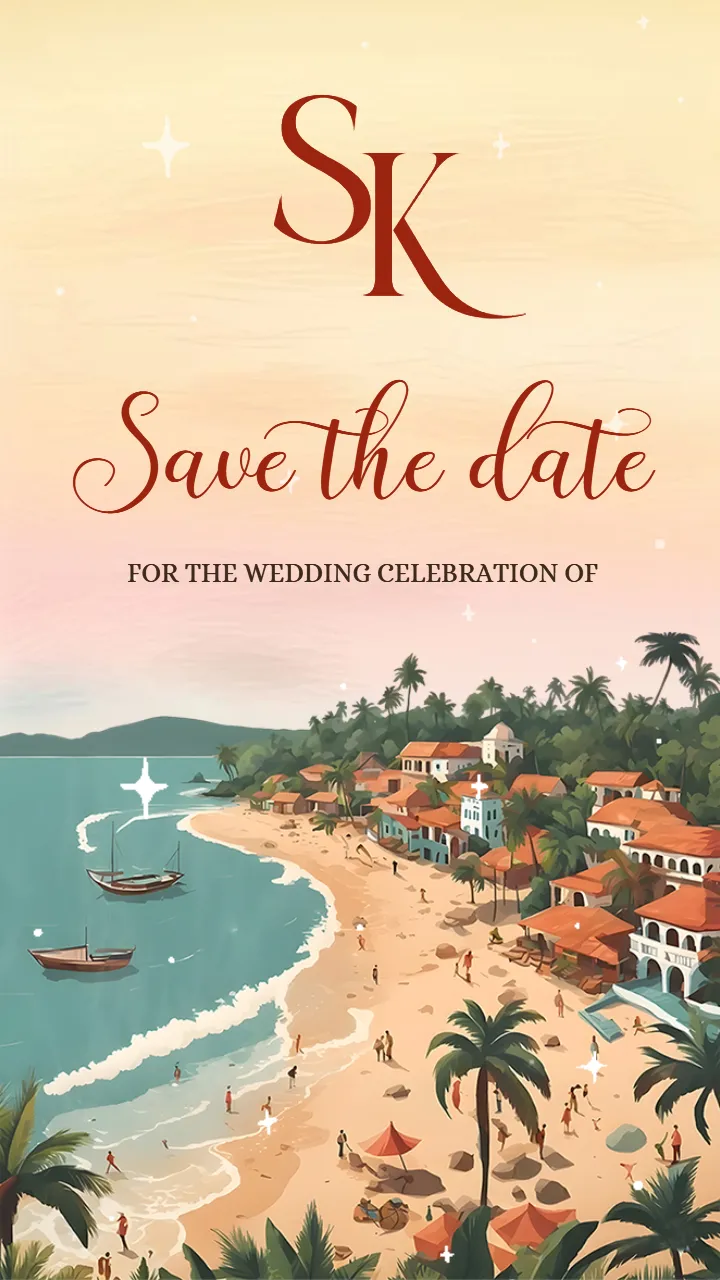 Wedding Save the date video Palm Beach Wedding Theme