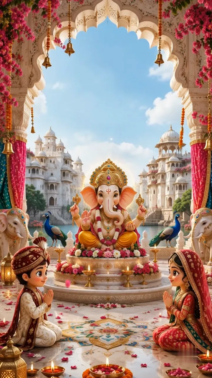 3d Indian Wedding Invitation Video with Royal Rajput Theme