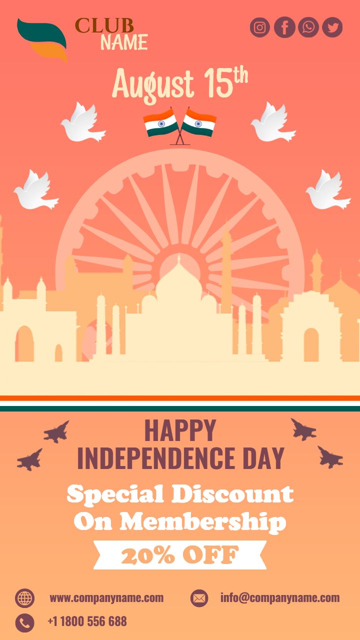 Independence Day Branding Post for Special Discount