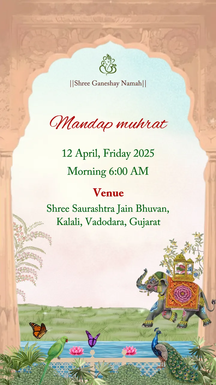 Wedding invitation video Traditional Wedding Theme