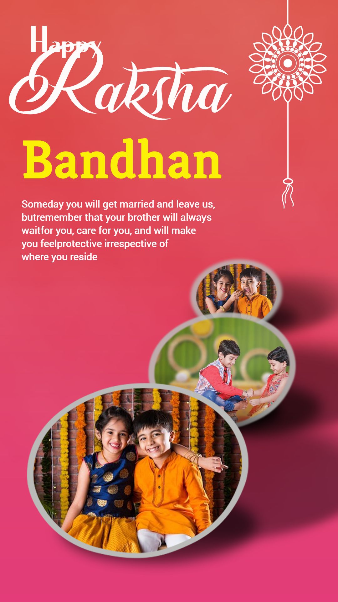 Happy Raksha Bandhan Social Media Quote Story