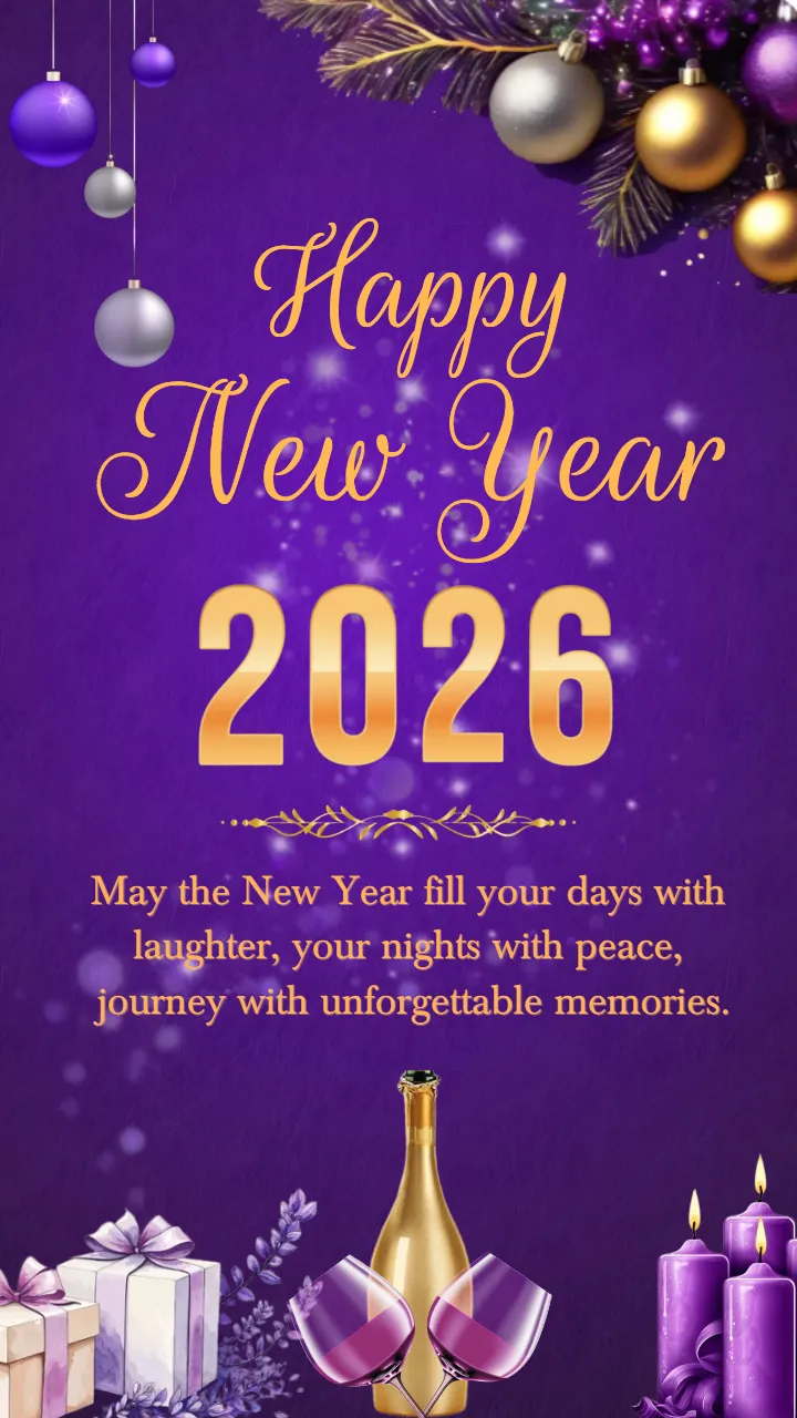 Full Screen Happy New Year wishes Image 2026 for whatsapp