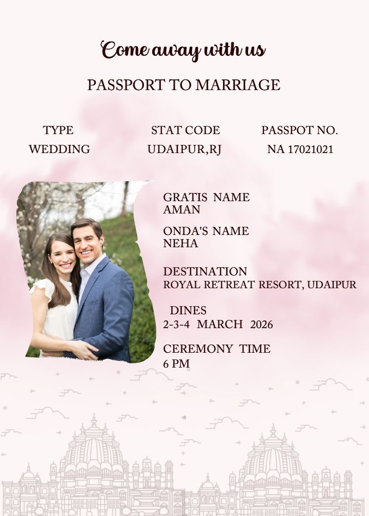 Ultimate Wedding Passport Itinerary a Royal Celebration