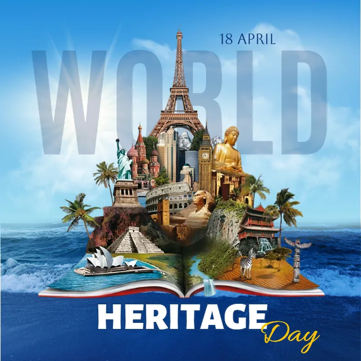 World Heritage Day Banner English for Social Media