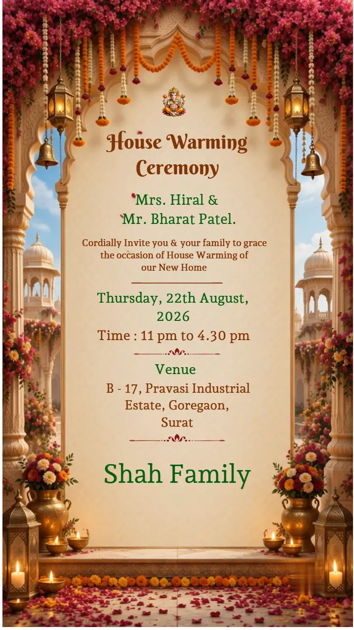 3D House Warming Invitation Video Free Online